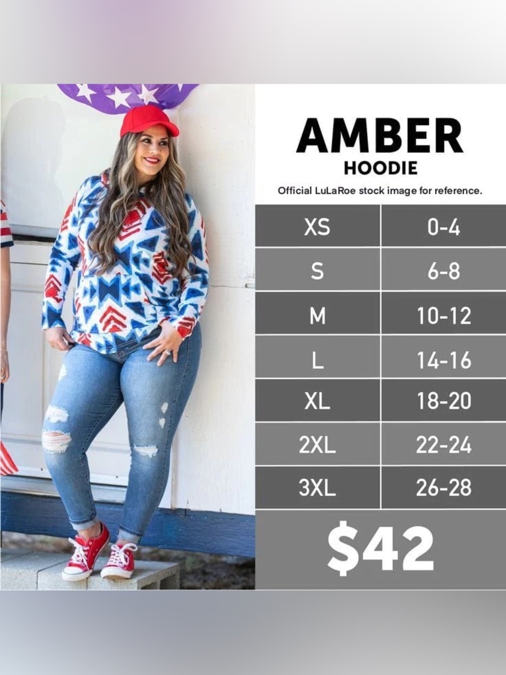 LuLaRoe Amber Red "Home Body" Hoodie - Picture 5 of 5